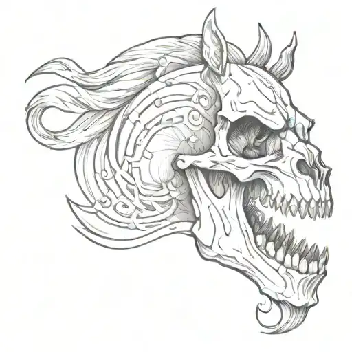 Horse Laughing Skull