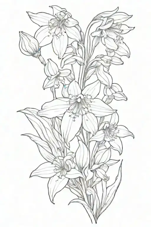 Mary Gold And Snowdrop Flower