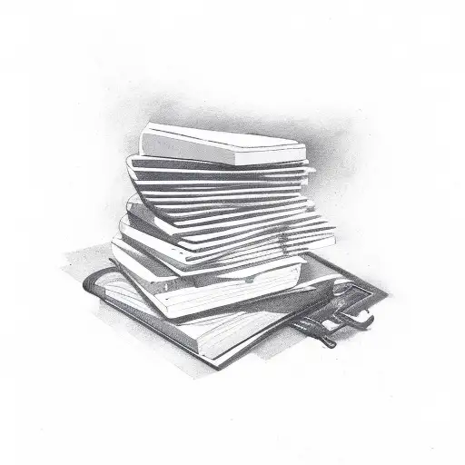 Book Statcked Up With The Top Book Open