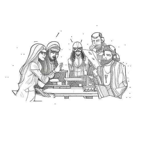 A Group Of People Listening To A Record