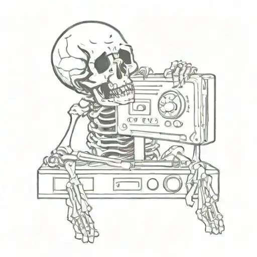 Vhs Skeleton Sad 2D