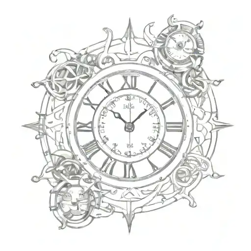 Clock And Zodiac Sign
