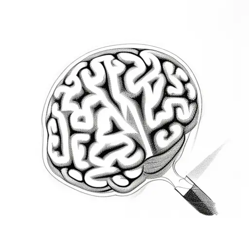 A Sketch Of A Brain Pouring Coffee Into A Cup