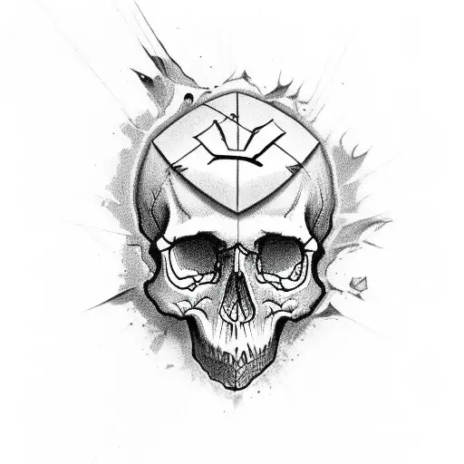 Skull Smashed By A Cross