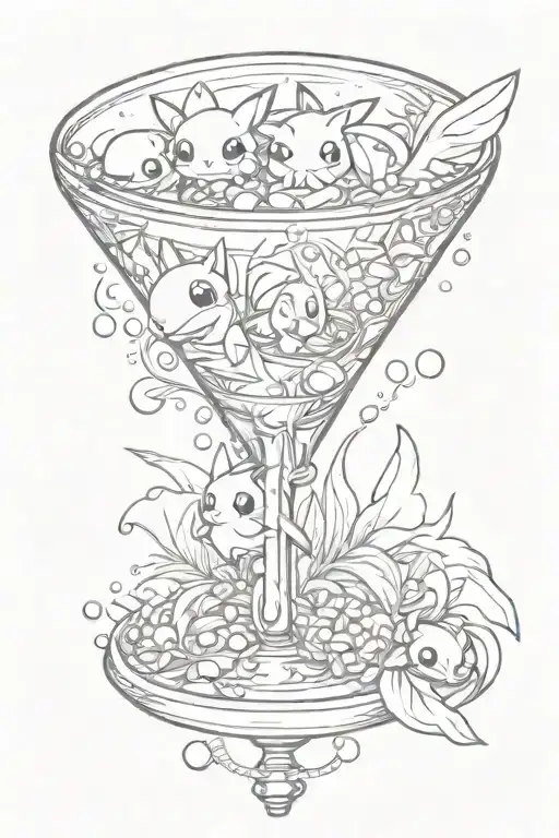 Smoliv Pokemon In A Martini Glass