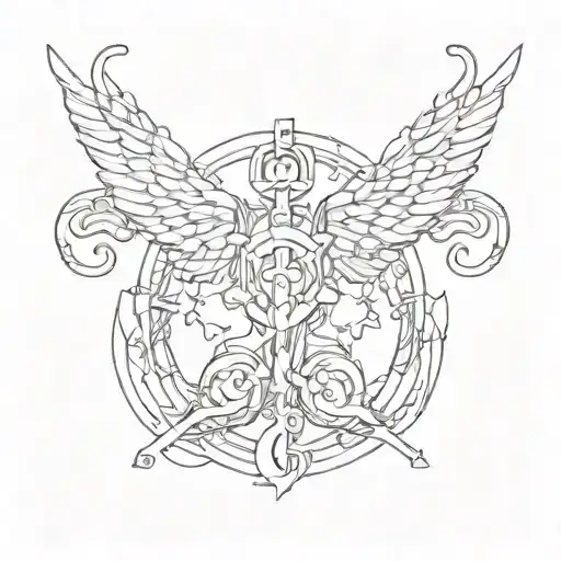 Gemini And Libra Symbols Intertwined