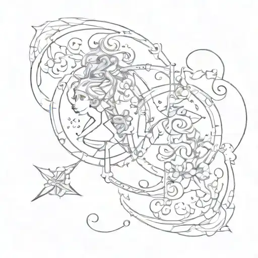 Gemini And Libra Symbols Integrated