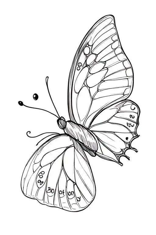 Butterfly With Kids Names In It
