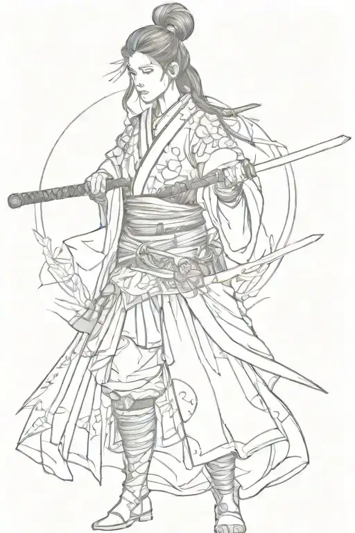 Female Samurai Standing