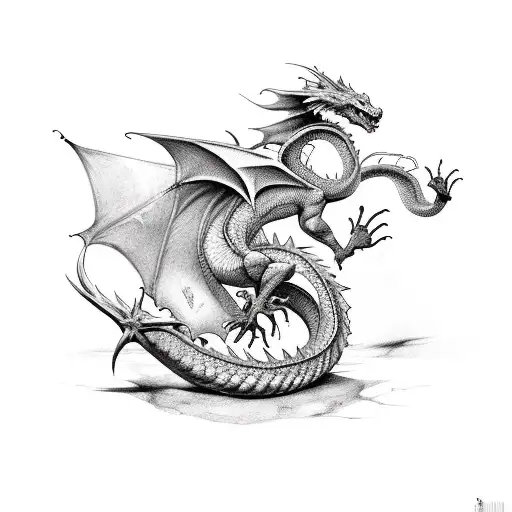 Dragon Defendiendo O Protegiendo A Un Mono Y Un Conejo