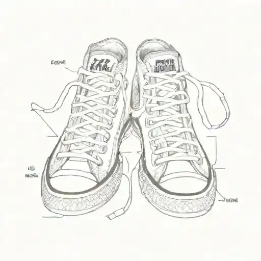 Converse Type Shoes Basic Less Carton Shoes With 'Be Here' Written Behind Or Below It