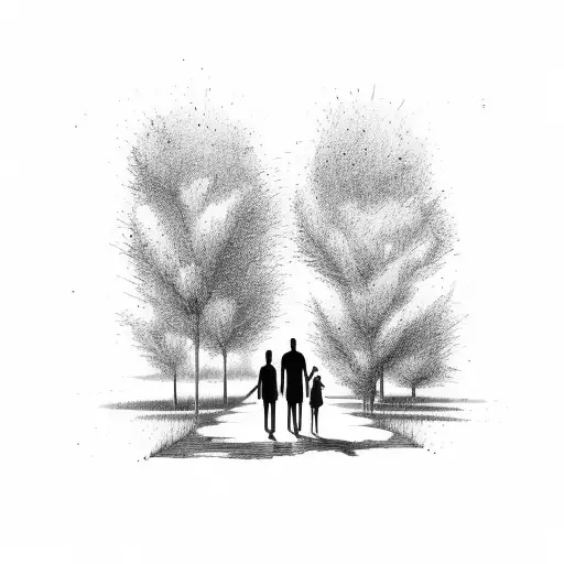 Man And Woman Walking Away In A Field To Heaven