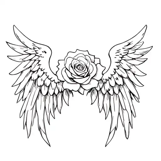 Angel Wings Roses Religious Symbols Incorporated
