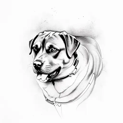 Rotweiler Portrait With A Mysterious Aura