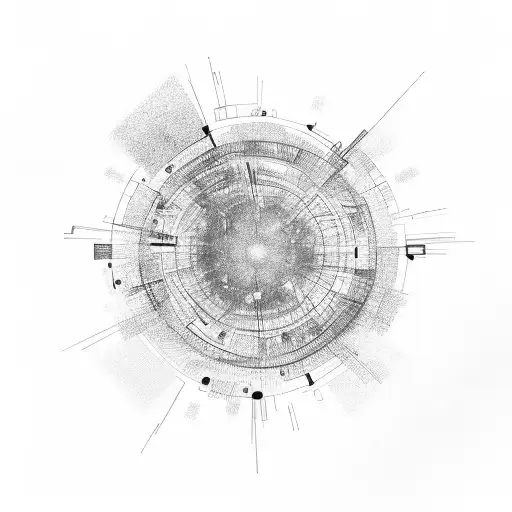 Abstract Sketch Of A Starry Stock Market Graph