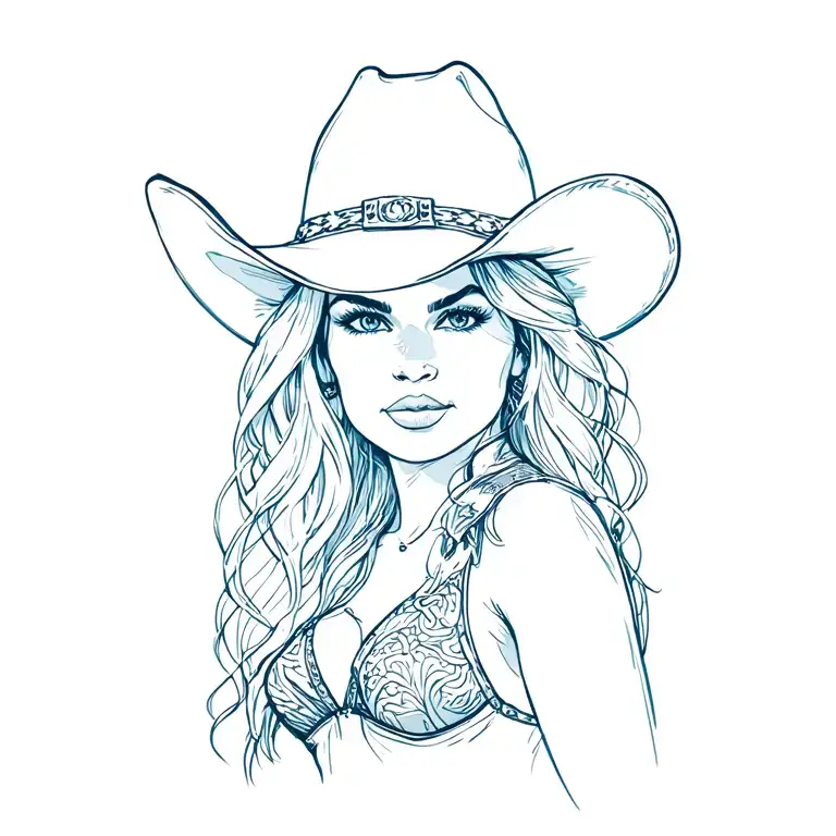 Cowgirl Pin Up Girl