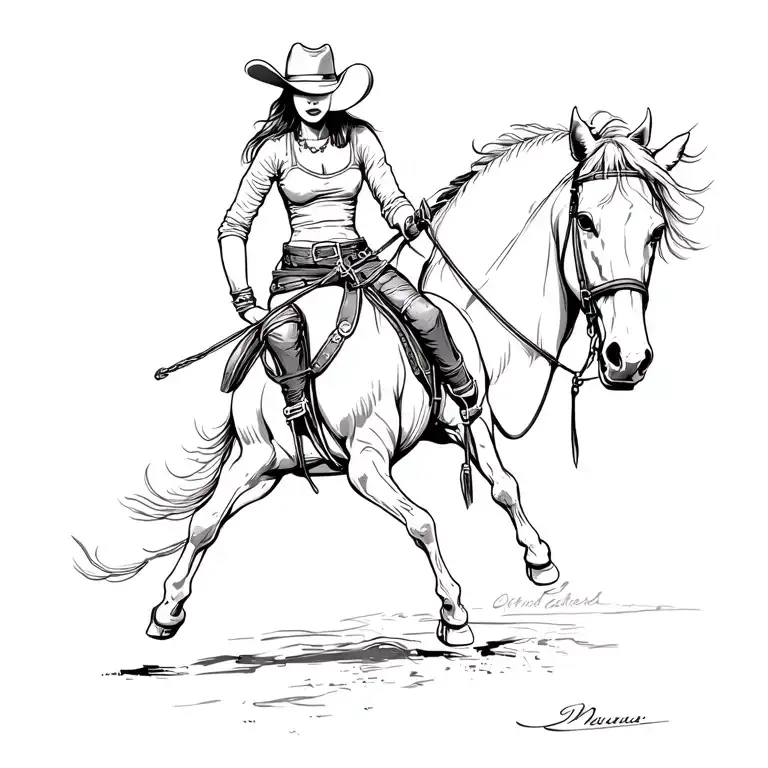 Cowgirl Roping