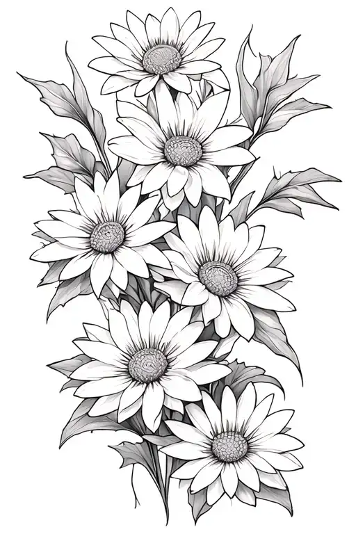 Daisy And Water Lily Flowers