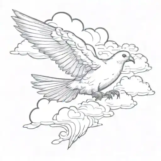 Clouds With Dove