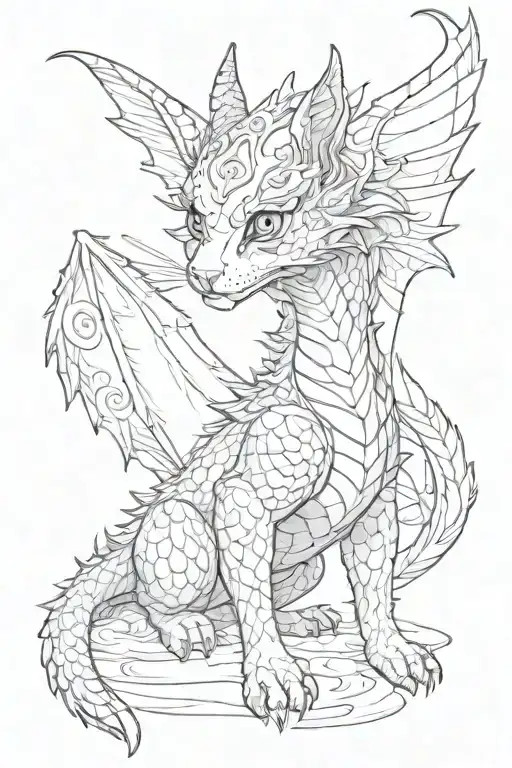 Kitten Dragon With Wings