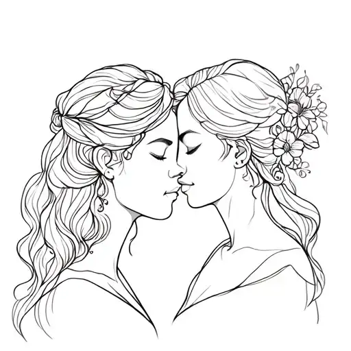 Tattoo Design Intertwined Lines Symbolising Mother Father And Daughter