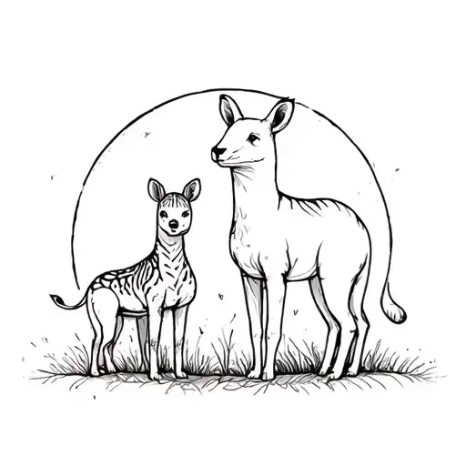 Tattoo Design Family Animal Silhouettes