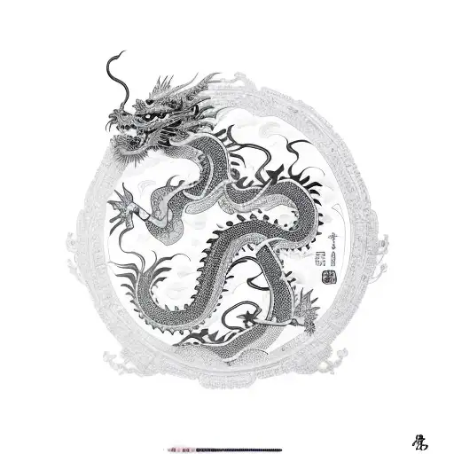 Samurai With A Chinese Dragon