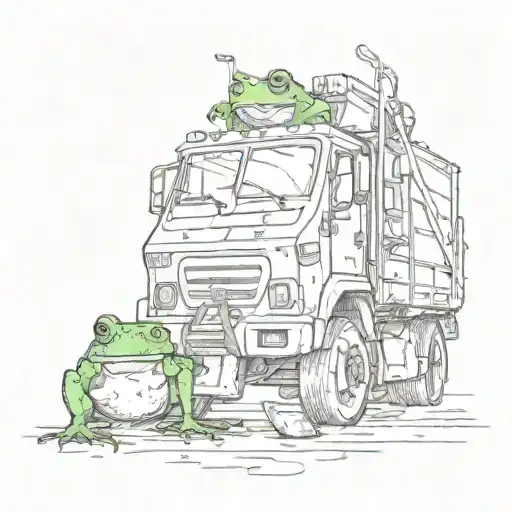 Frog Drive A Garbage Truck