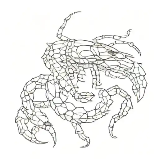 Sketched Scorpion With Hidden Elements Representing Mystery