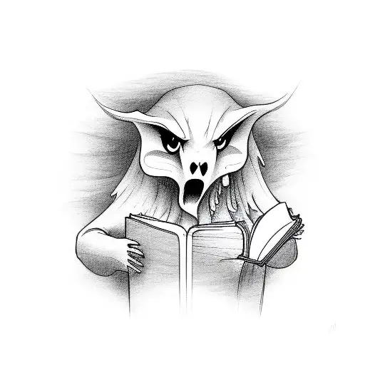 Ghost Reading A Book And Listening To Music