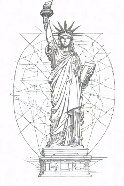 Statue Of Liberty With Crown Of Thorns