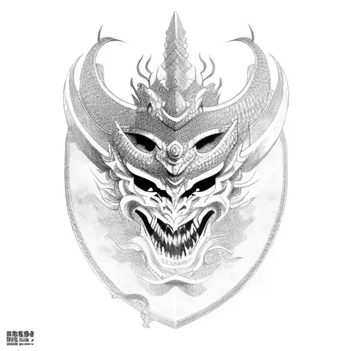 Dragon Demon Mask Samurai