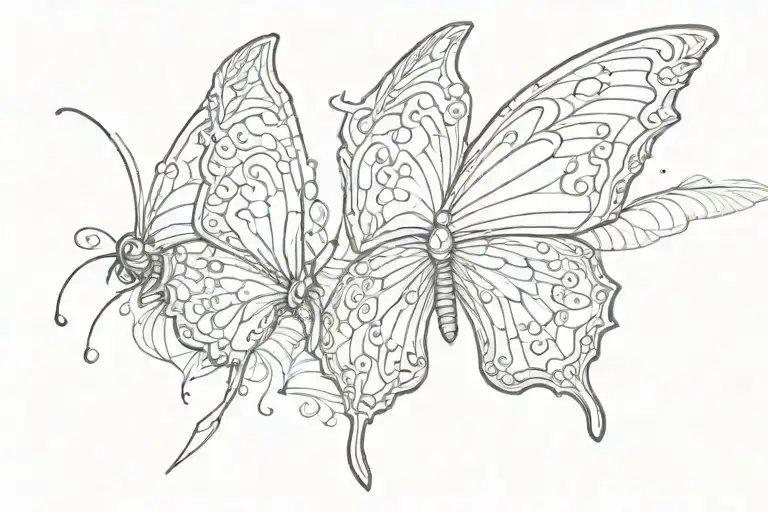 Butterfly In Gentle Flight Representing New Beginnings