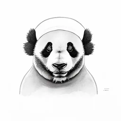 Panda Segurando Uma Garrafa De Whisky