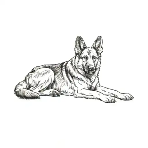 A German Shepherd Dog