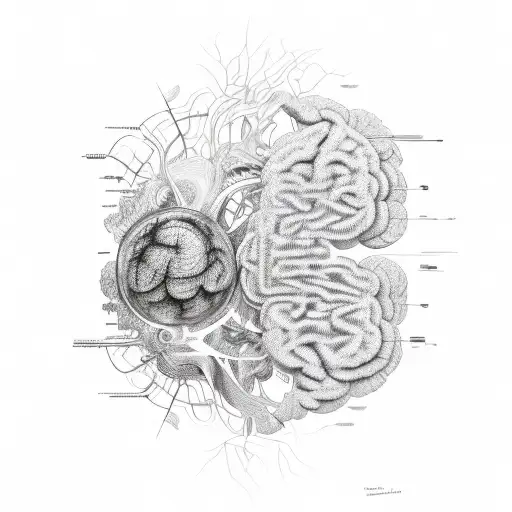 Abstract Representation Of Neurotransmitters In The Brain