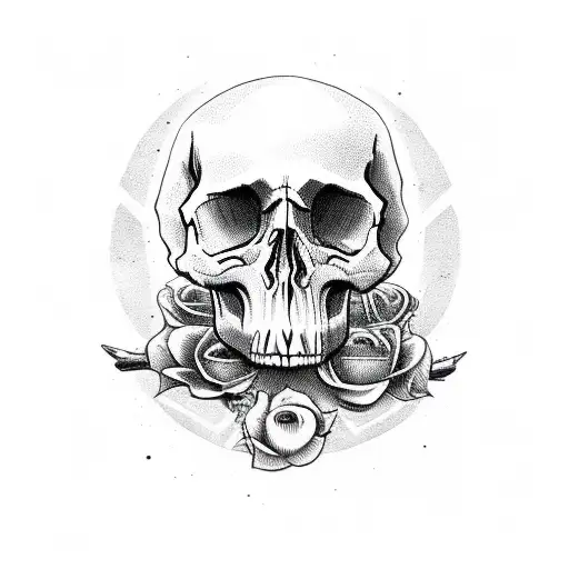 Skull With The Wording Legands Never Die