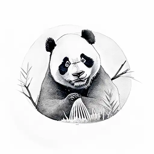 Panda Sleeping On Tree