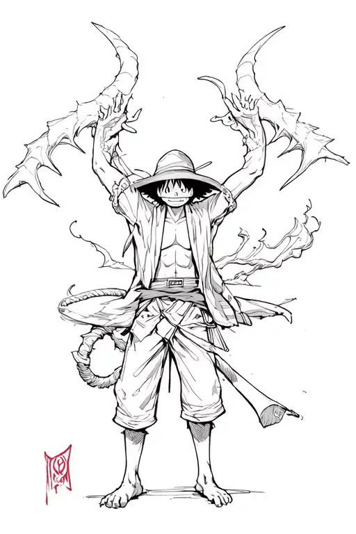 Monkey D Luffy One Piece Versus Evil