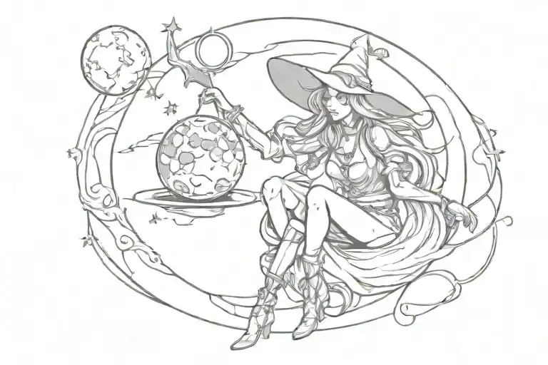 Witch In Moon