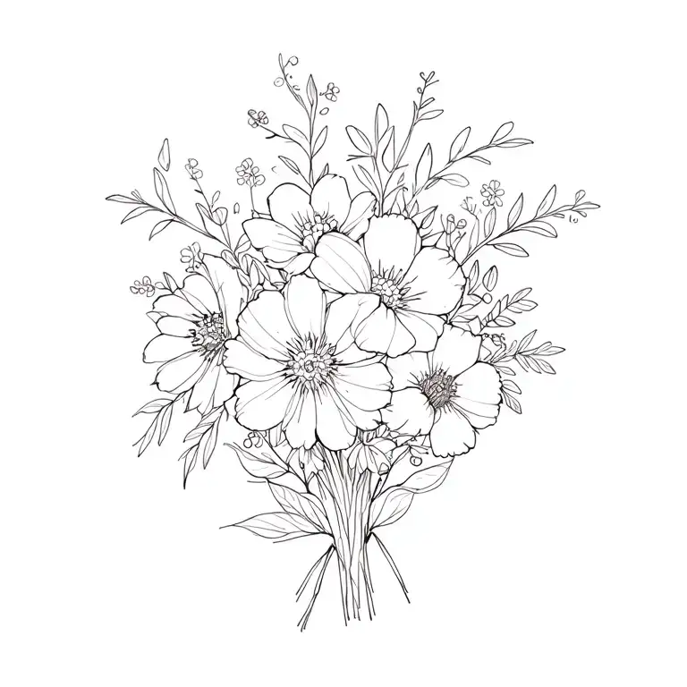 April July Flower Bouquet