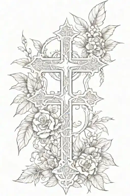 Cross And Nature Elements
