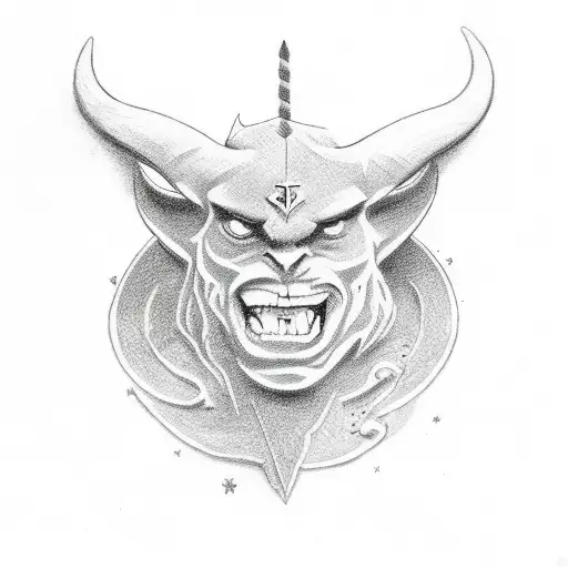 Texas State Outline With The Name Vayla And A Demon In It