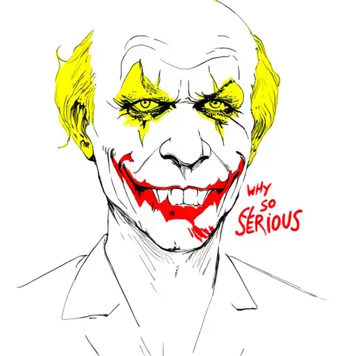 Shadow Of Joker With The Yellow Outline And Red Writing Why So Serious