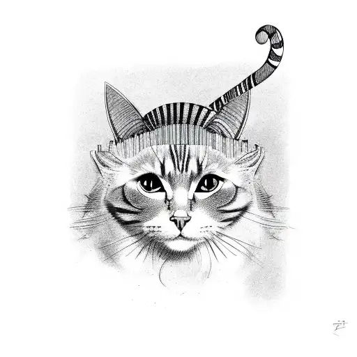 The Sorting Hat With A Cat Sitting On Top