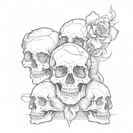 Three Girly Skulls