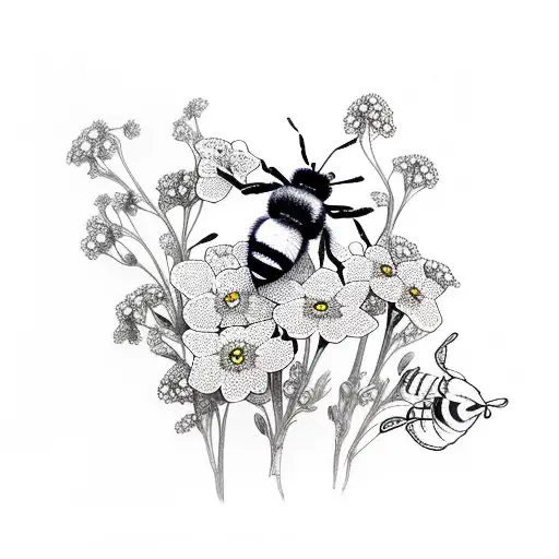 Forget Me Not With Bee