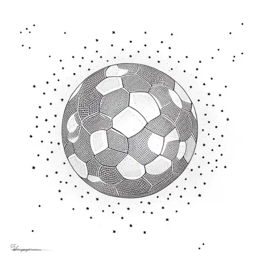 A Constellation Of Stars Forming A Soccer Ball In The Night Sky