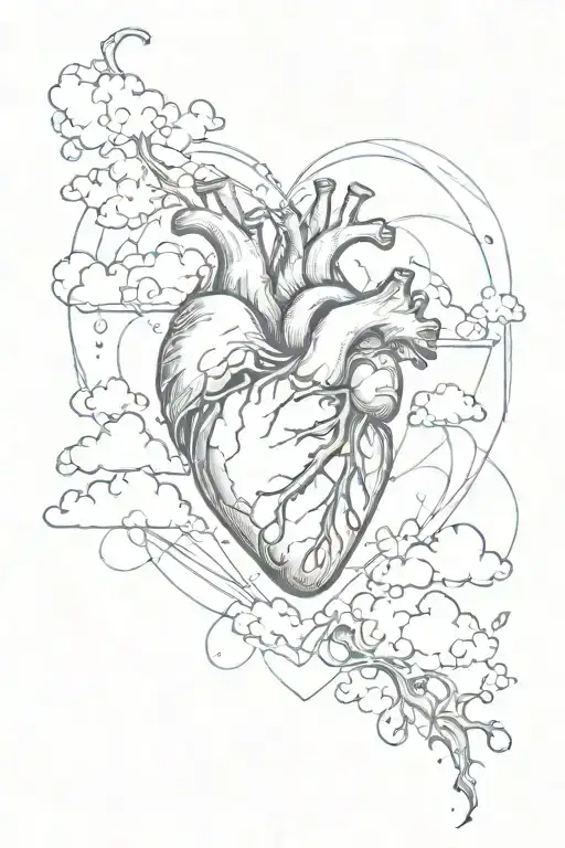 Heart Beat With Date 01 19 18 With Clouds