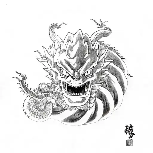 Shenlong Handing A Dragon Ball To Naruto